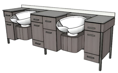 PS Exclusive Luxe Double Wet Station (ADA* or Standard Height)