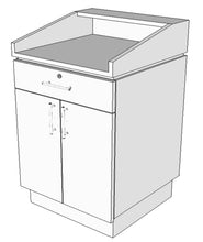 PS Exclusive Classic 24" Concierge Desk w/Metal Toe-Kick