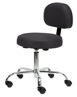 Pneumatic Massage Therapist Rolling Stool w/Backrest